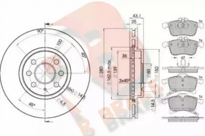 R BRAKE 3r15929007 -